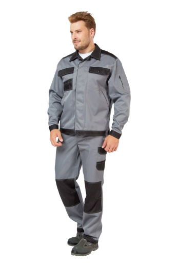 Костюм рабочий мужской летний "Умелец 1" цвет серый/черный
