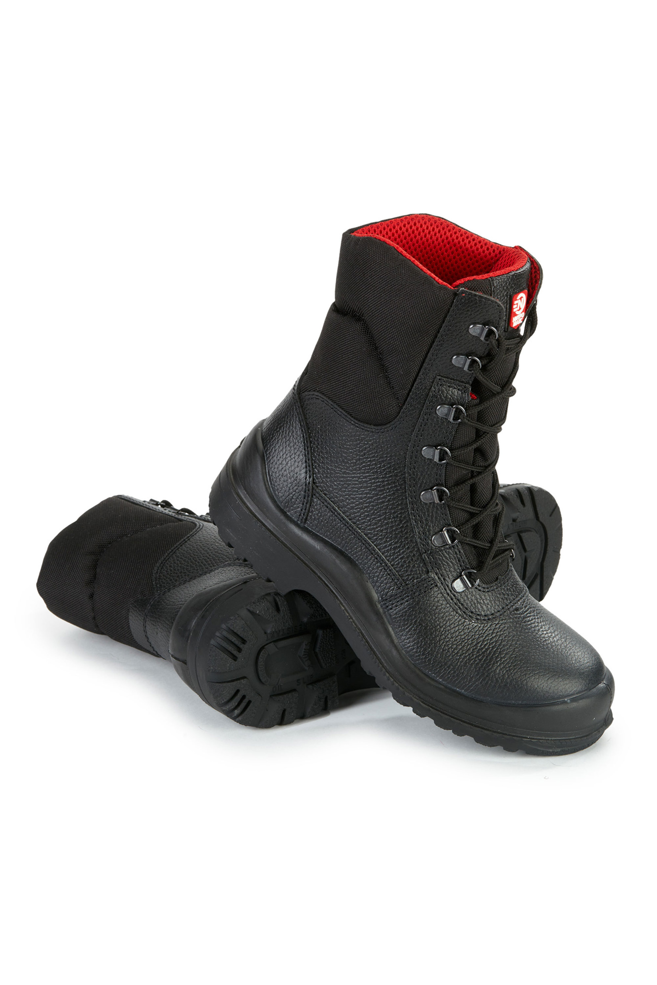 Ботинки с высокими берцами рабочие зимние КЩС "Нитро МАКС" с КП шерстяной мех цвет черный