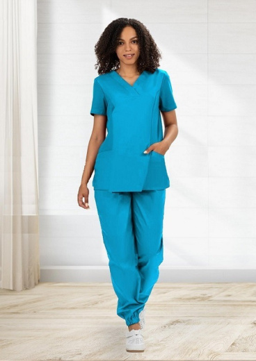 Костюм медицинский женский голубой "Селена", тиси