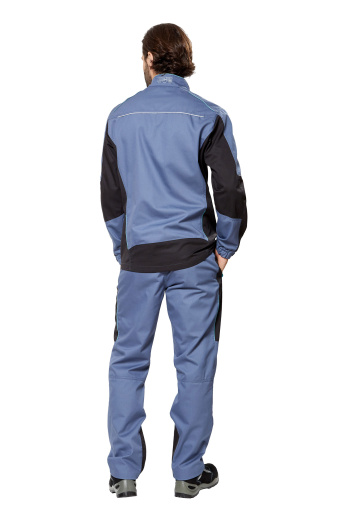 Костюм рабочий мужской летний "Кранц" цвет маренго/черный/голубой