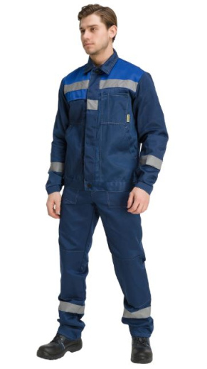 Костюм "Чикаго" с брюками (т.синий/василек)