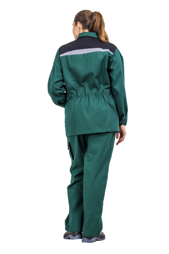 Костюм рабочий женский летний "Алатау" цвет черный/зеленый
