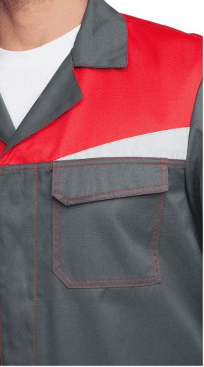 Халат "Монтана" летний (т.серый/красный)