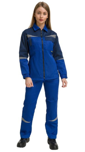 Костюм женский "Монтана" с брюками (василек/т.синий)