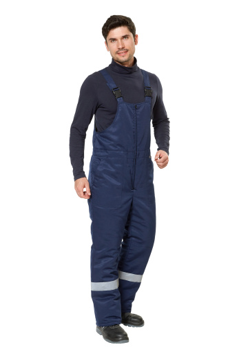 Костюм рабочий мужской зимний "Балтимор" цвет темно-синий/оранжевый