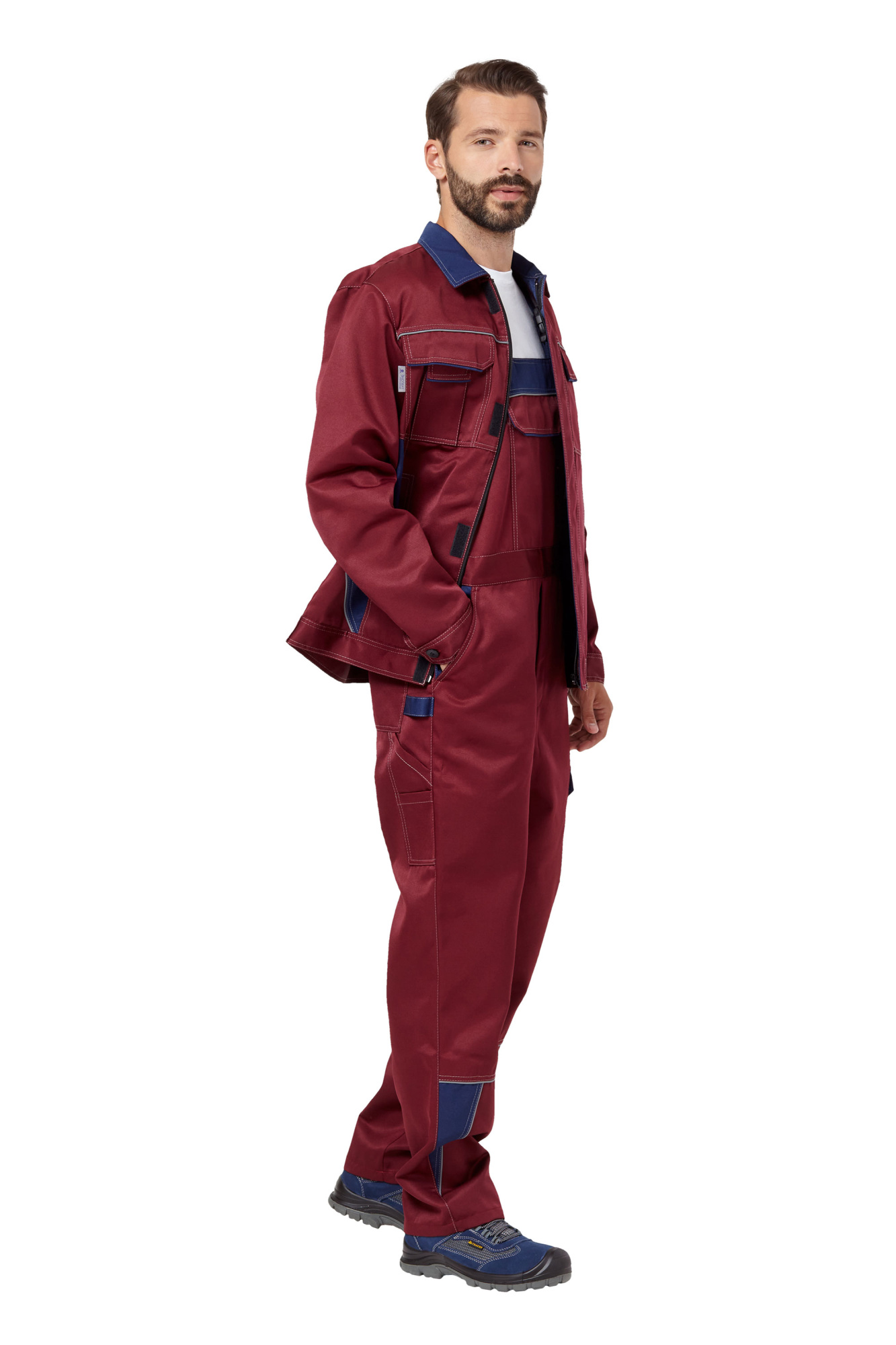 Костюм рабочий мужской летний "Страйк 2" цвет бордовый/темно-синий
