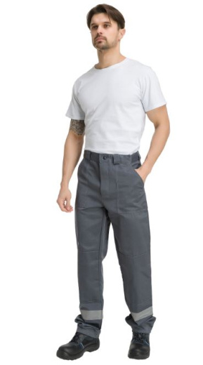 Костюм "Чикаго" с брюками (т.серый/красный)