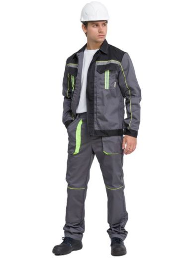 Костюм "Оптима NEO" (т.сер/черн/лайм)