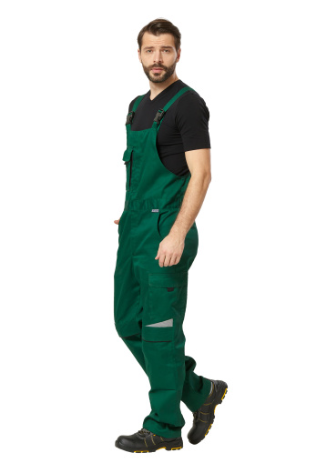 Полукомбинезон рабочий мужской летний "Алатау" цвет зеленый/черный