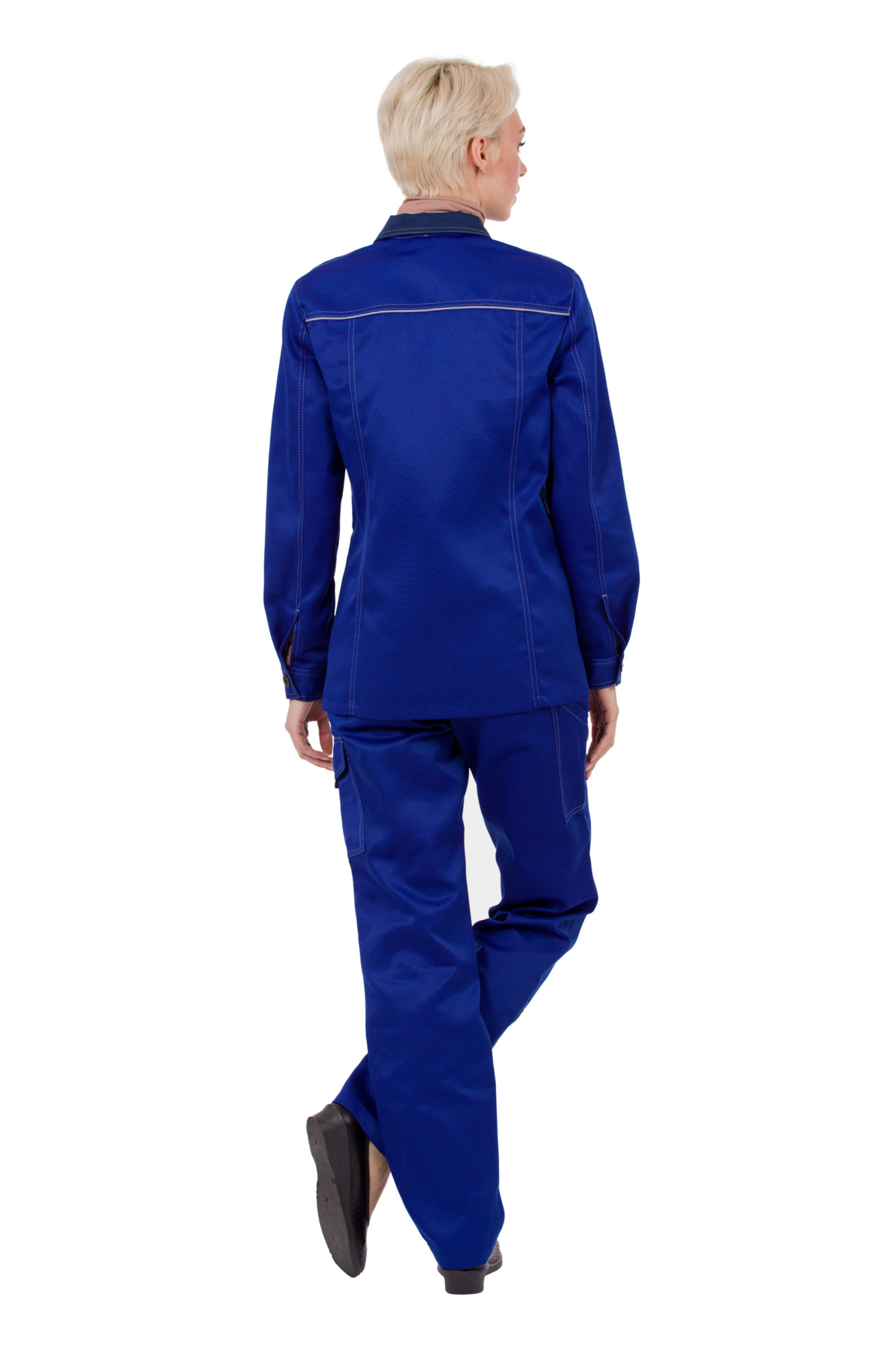 Костюм рабочий женский летний "Страйк" цвет василек/темно-синий