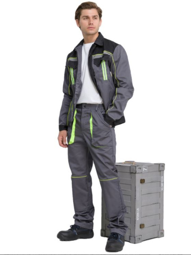 Костюм "Оптима NEO" (т.сер/черн/лайм)