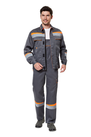 Костюм рабочий мужской летний "Комфорт 2" серый/оранжевый