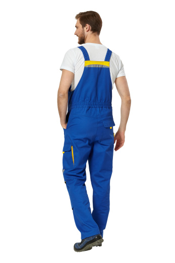 Полукомбинезон рабочий мужской летний "Алатау" цвет васильковый/желтый