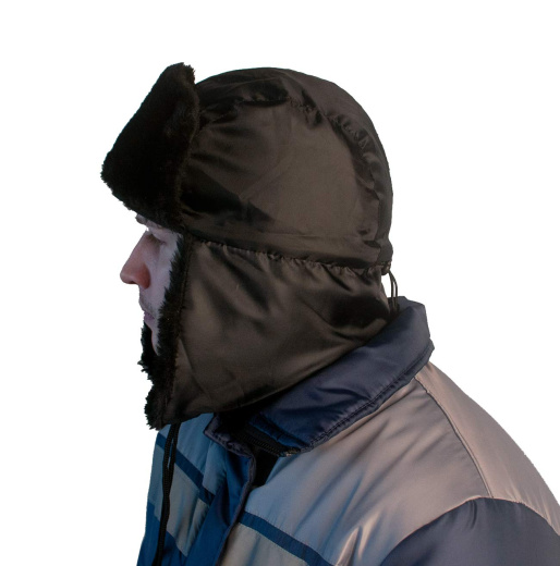 Шапка "Антифрост" черная, тк.Оксфорд, подкл. бязь (универс.размер 56-62)