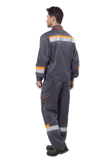 Костюм рабочий мужской летний "Комфорт 2" серый/оранжевый