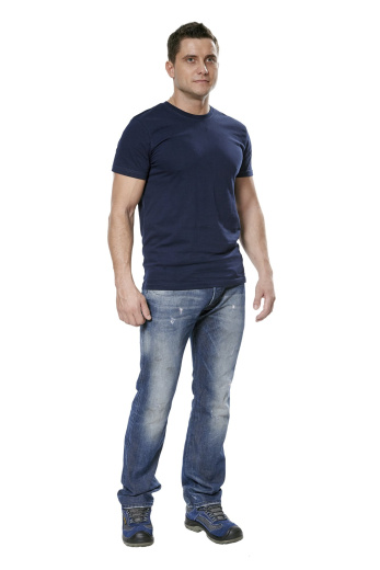 Футболка мужская с коротким рукавом цвет темно-синий