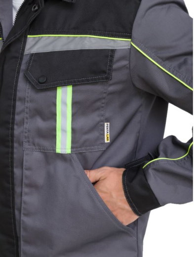 Костюм "Оптима NEO" (т.сер/черн/лайм)