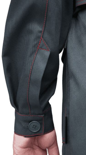 Халат "Монтана" летний (т.серый/красный)