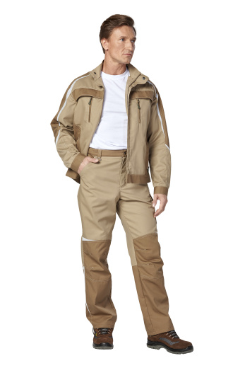 Костюм рабочий мужской летний "Финикс" цвет бежевый/темно-бежевый