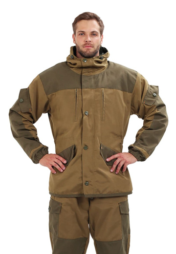 Костюм демисезонный "ГОРКА" куртка/брюки, цвет: св.хаки/т.хаки, ткань: Полибрезент