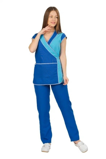 Костюм для сферы обслуживания синий "Калипсо", габардин