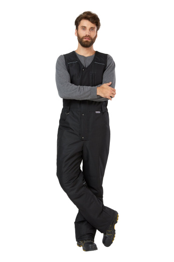 Полукомбинезон рабочий мужской зимний "Дэлф" цвет черный