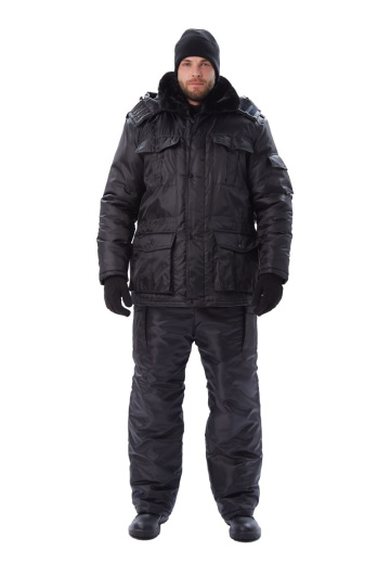 Мужская черная куртка охранника