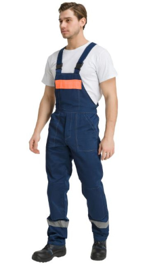 Костюм "Чикаго" с полукомбинезоном (т.синий/оранжевый)