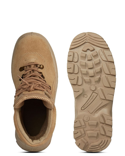 Ботинки с высокими берцами "Cobra D-8" бежевые, натуральная кожа