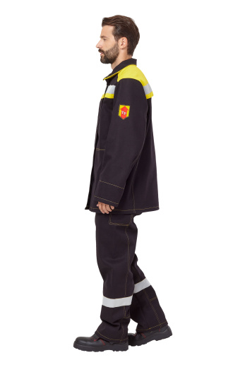 Костюм сварщика мужской летний "Файмер 2" цвет черный/желтый