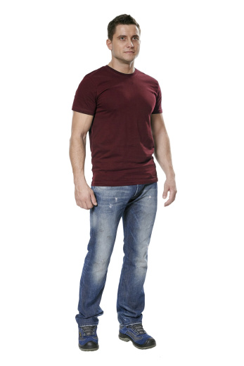   Футболка мужская с коротким рукавом цвет бордовый