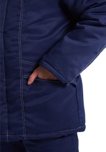 Костюм зимний "ВЬЮГА" куртка/полукомб. цвет: т.синий/василек