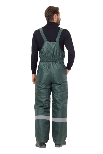 Костюм рабочий мужской зимний "Комфорт" цвет темно-зеленый/неоновый