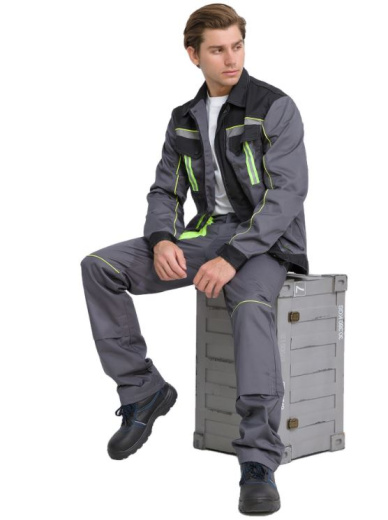 Костюм "Оптима NEO" (т.сер/черн/лайм)