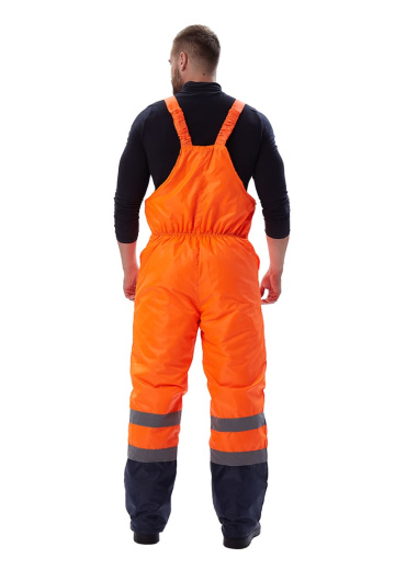 Костюм зимний "СКАНДИН-ДОРОЖНЫЙ" куртка/полукомб. цвет: оранжевый/т.синий